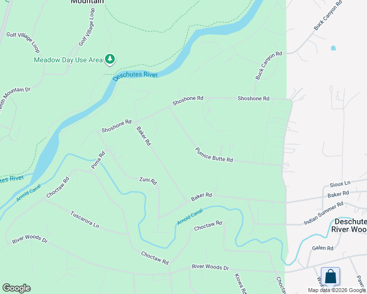 map of restaurants, bars, coffee shops, grocery stores, and more near 19040 Pumice Butte Road in Bend