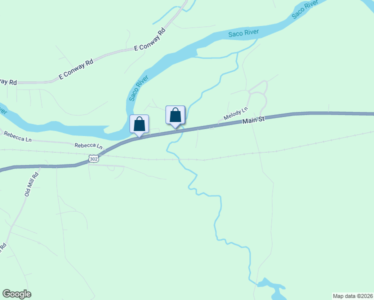 map of restaurants, bars, coffee shops, grocery stores, and more near 11 Essex Road in Conway