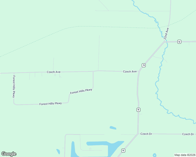 map of restaurants, bars, coffee shops, grocery stores, and more near W6361 Forest Hills Parkway in Neshkoro