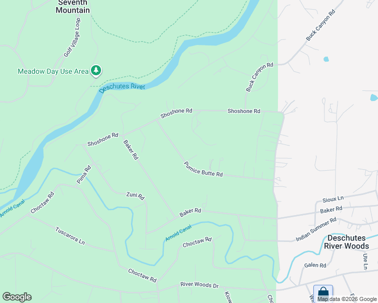 map of restaurants, bars, coffee shops, grocery stores, and more near 19040 Pumice Butte Road in Bend