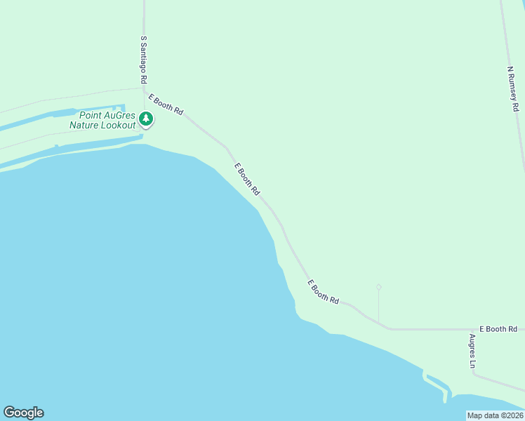 map of restaurants, bars, coffee shops, grocery stores, and more near 2548-2812 East Booth Road in Au Gres