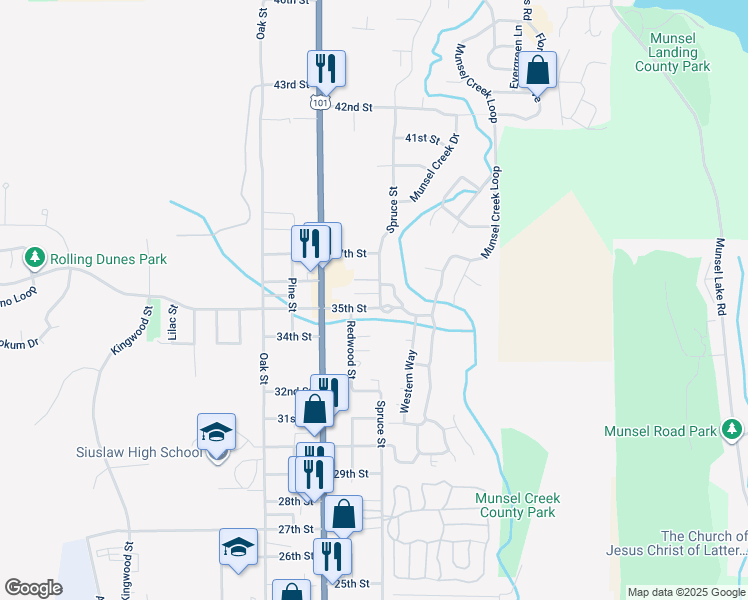 map of restaurants, bars, coffee shops, grocery stores, and more near 1988 Seabrook Lane in Florence