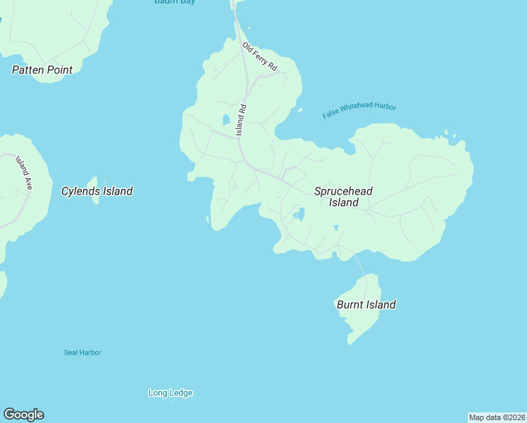 map of restaurants, bars, coffee shops, grocery stores, and more near 1-99 Powder House Cove Road in South Thomaston