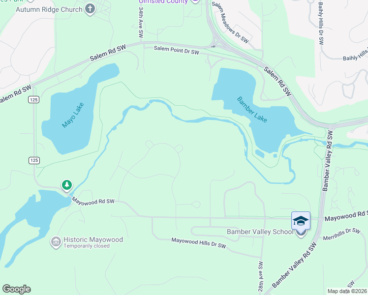 map of restaurants, bars, coffee shops, grocery stores, and more near Unnamed Road in Rochester