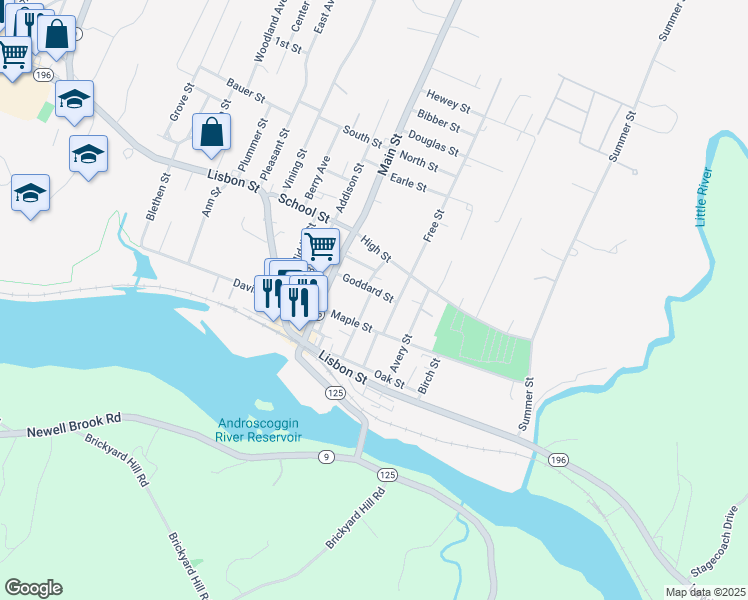 map of restaurants, bars, coffee shops, grocery stores, and more near 14 Goddard Street in Lisbon