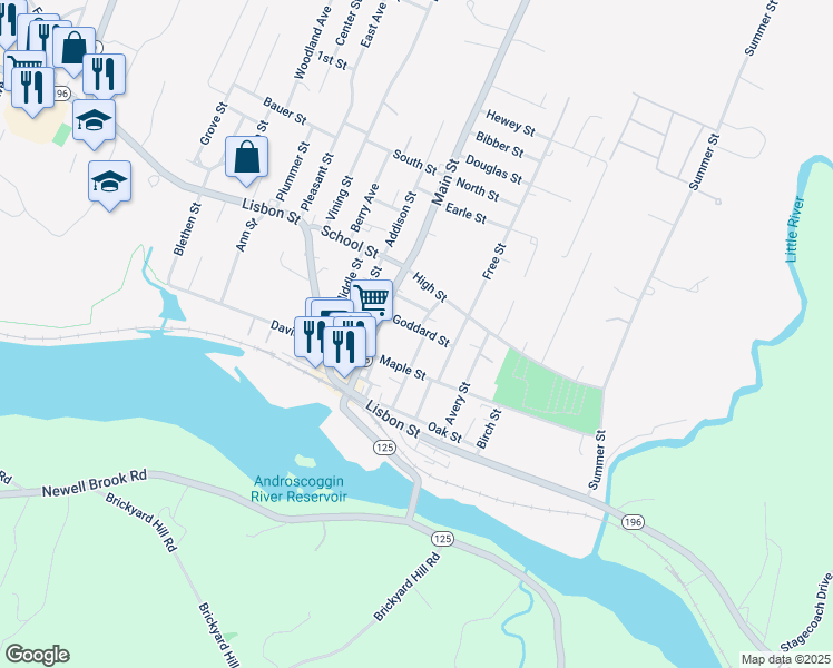 map of restaurants, bars, coffee shops, grocery stores, and more near 3A Goddard Street in Lisbon