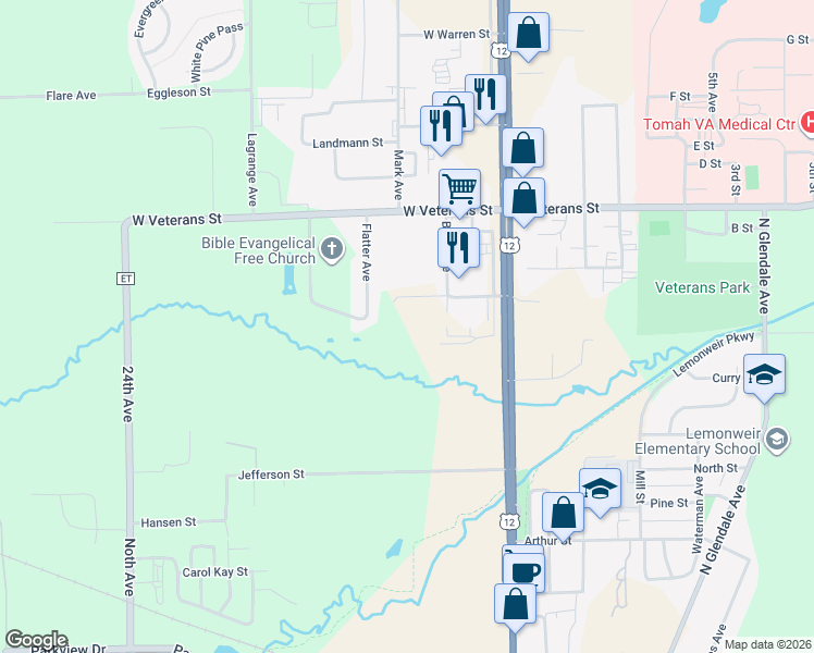 map of restaurants, bars, coffee shops, grocery stores, and more near 820 North Superior Avenue in Tomah