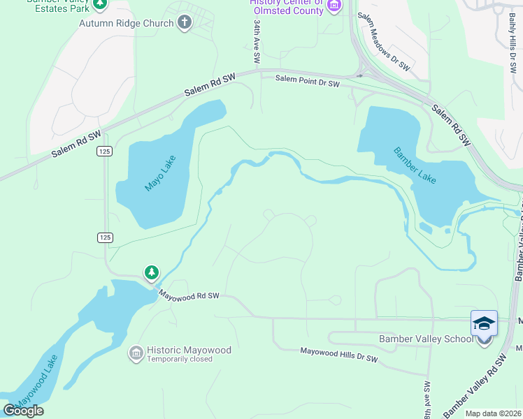 map of restaurants, bars, coffee shops, grocery stores, and more near 3325 Mayowood Road Southwest in Rochester