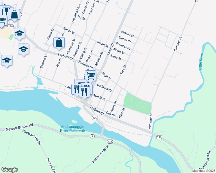 map of restaurants, bars, coffee shops, grocery stores, and more near 14 Goddard Street in Lisbon