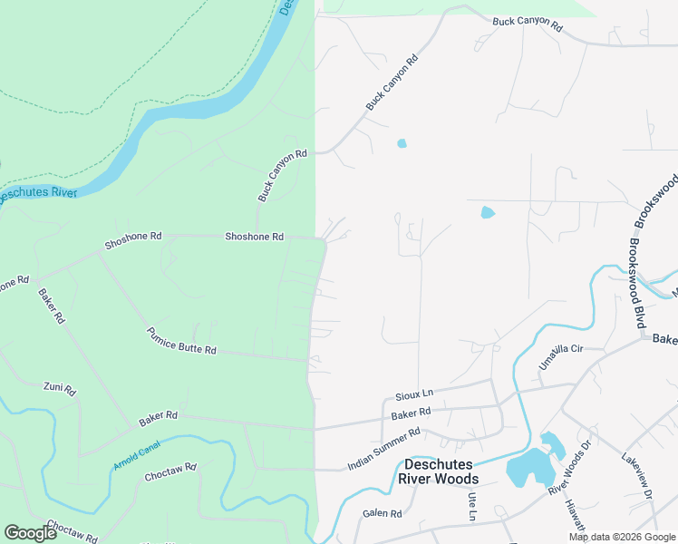 map of restaurants, bars, coffee shops, grocery stores, and more near 19220 Shoshone Road in Bend