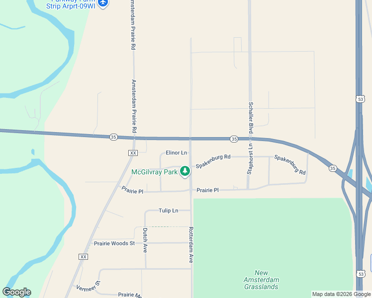 map of restaurants, bars, coffee shops, grocery stores, and more near Elinor Lane in Holmen