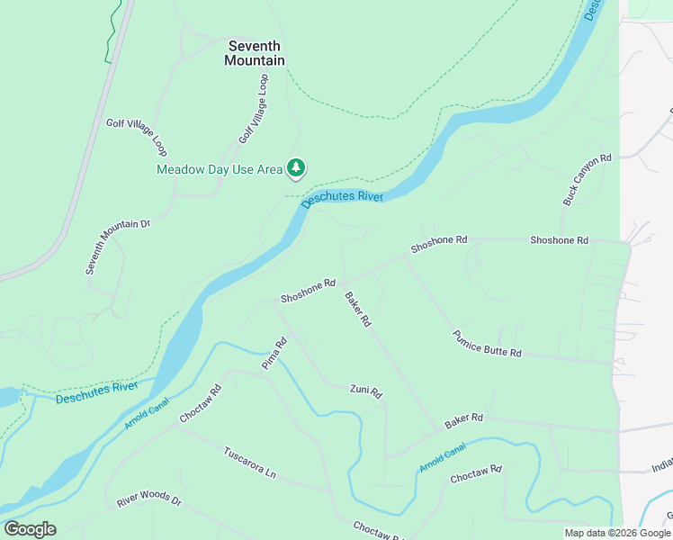 map of restaurants, bars, coffee shops, grocery stores, and more near 18925 Baker Road in Bend