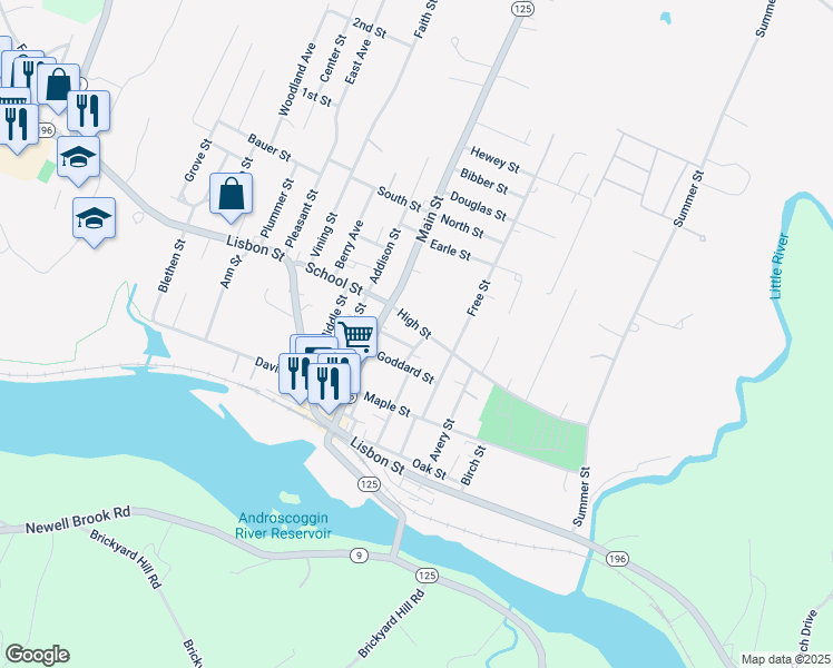 map of restaurants, bars, coffee shops, grocery stores, and more near 14 Goddard Street in Lisbon