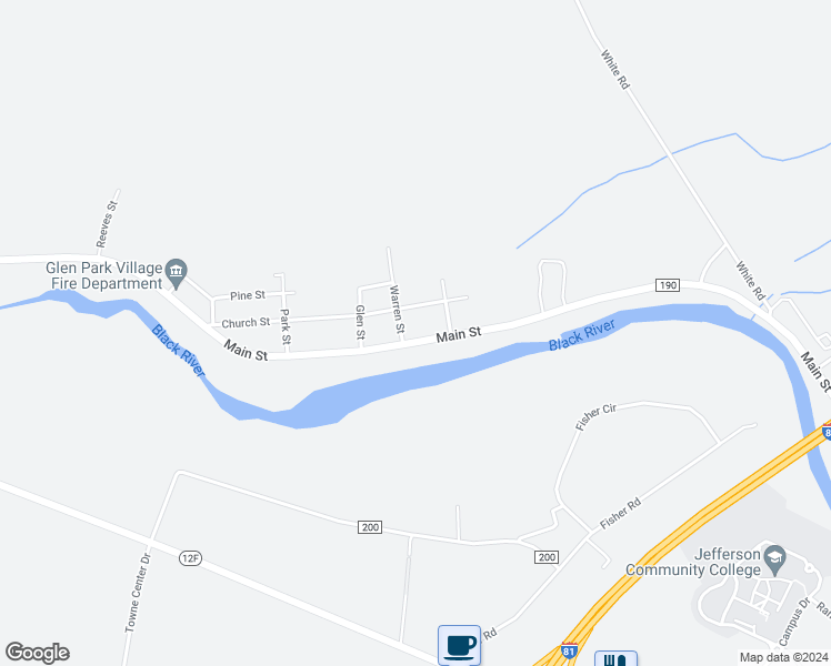 map of restaurants, bars, coffee shops, grocery stores, and more near 312 Main Street in Watertown