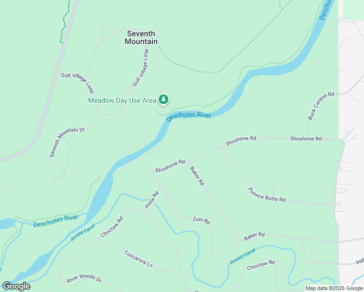 map of restaurants, bars, coffee shops, grocery stores, and more near 18861 Baker Road in Bend