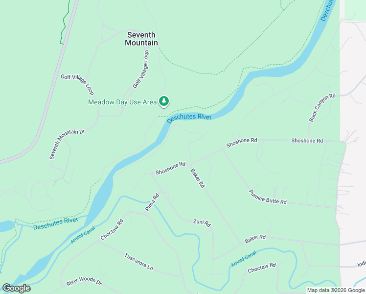 map of restaurants, bars, coffee shops, grocery stores, and more near 18861 Baker Road in Bend