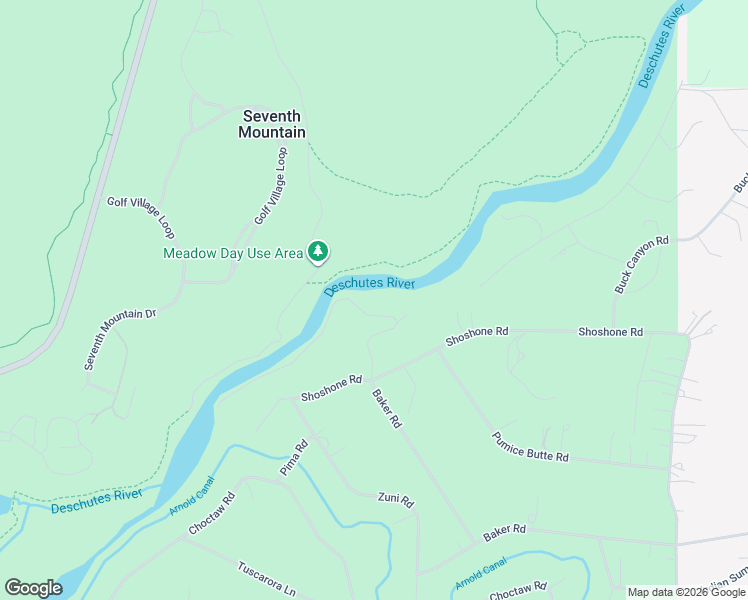 map of restaurants, bars, coffee shops, grocery stores, and more near 18880 Baker Road in Bend