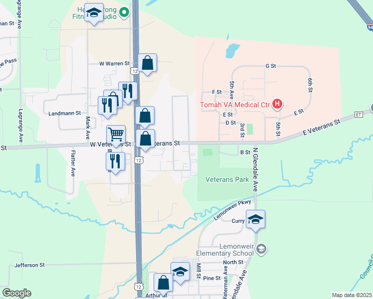 map of restaurants, bars, coffee shops, grocery stores, and more near 1022 Grandview Avenue in Tomah