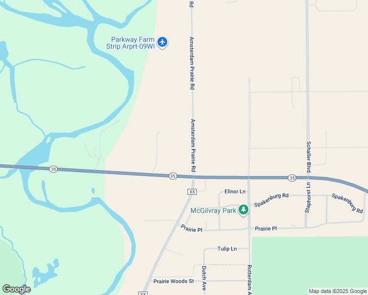 map of restaurants, bars, coffee shops, grocery stores, and more near N7757 Amsterdam Prairie Road in Holmen