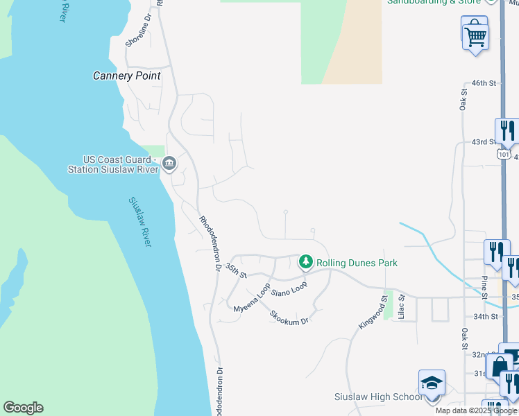 map of restaurants, bars, coffee shops, grocery stores, and more near 1031 Royal Saint Georges Drive in Florence