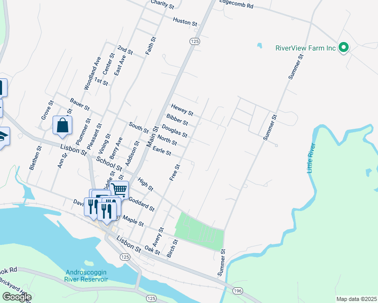 map of restaurants, bars, coffee shops, grocery stores, and more near 16 Earle Street in Lisbon