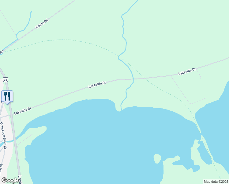 map of restaurants, bars, coffee shops, grocery stores, and more near 1479 Lakeside Drive in Consecon