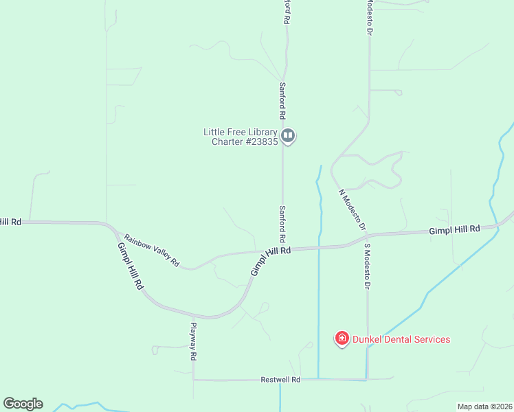 map of restaurants, bars, coffee shops, grocery stores, and more near 86250 Sanford Road in Eugene