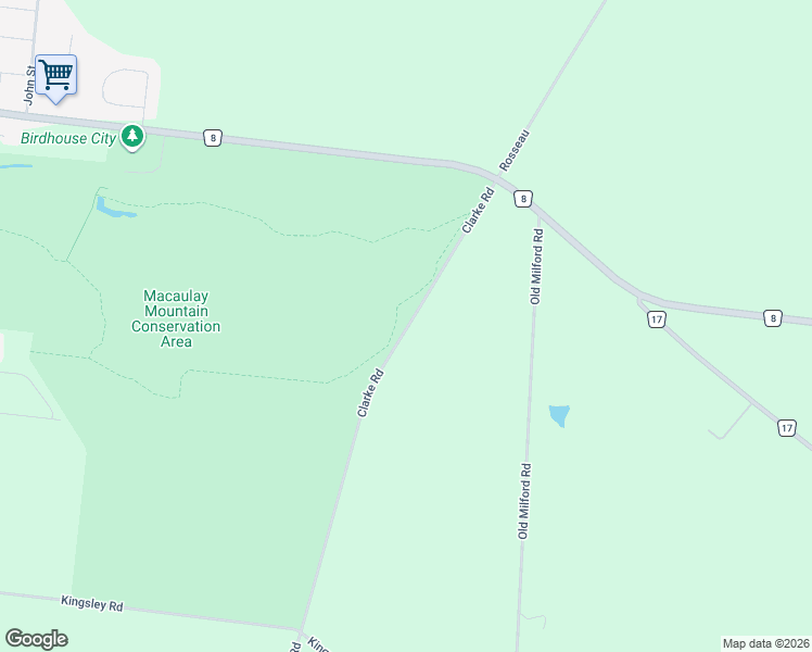 map of restaurants, bars, coffee shops, grocery stores, and more near 105 Clarke Road in Prince Edward