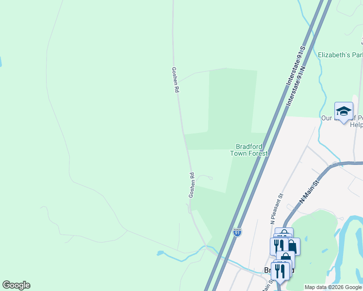 map of restaurants, bars, coffee shops, grocery stores, and more near 813 Goshen Road in Orange County