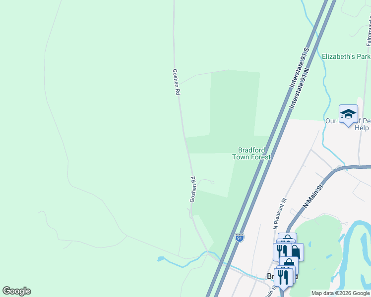 map of restaurants, bars, coffee shops, grocery stores, and more near 813 Goshen Road in Orange County