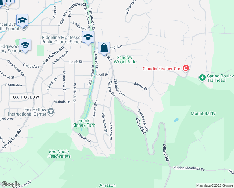 map of restaurants, bars, coffee shops, grocery stores, and more near 4686 Old Dillard Road in Eugene