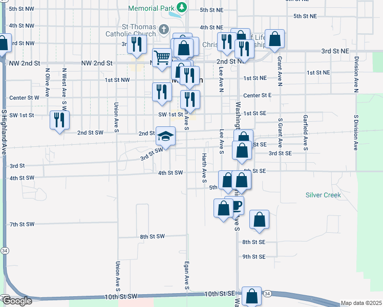 map of restaurants, bars, coffee shops, grocery stores, and more near 401 Harth Avenue South in Madison