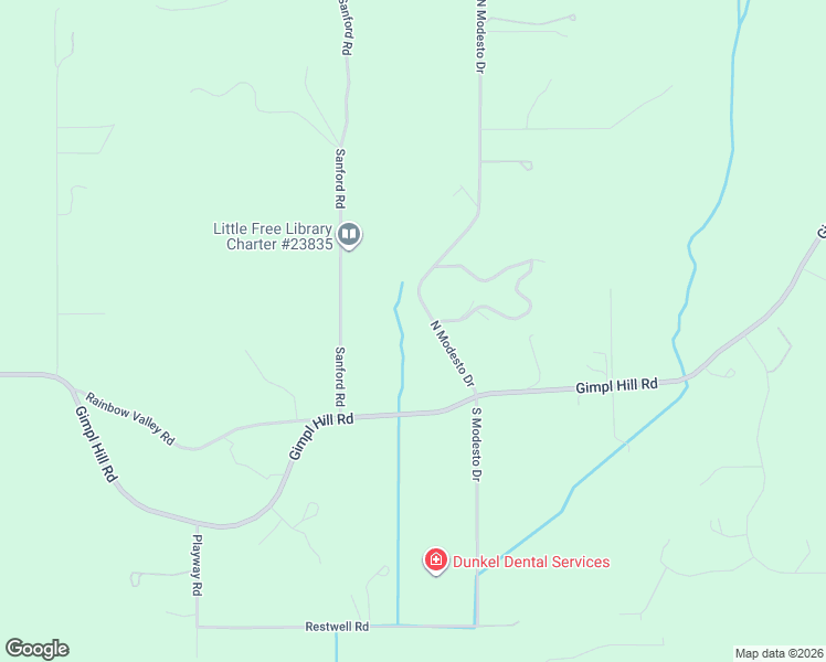 map of restaurants, bars, coffee shops, grocery stores, and more near 86266 North Modesto Drive in Eugene