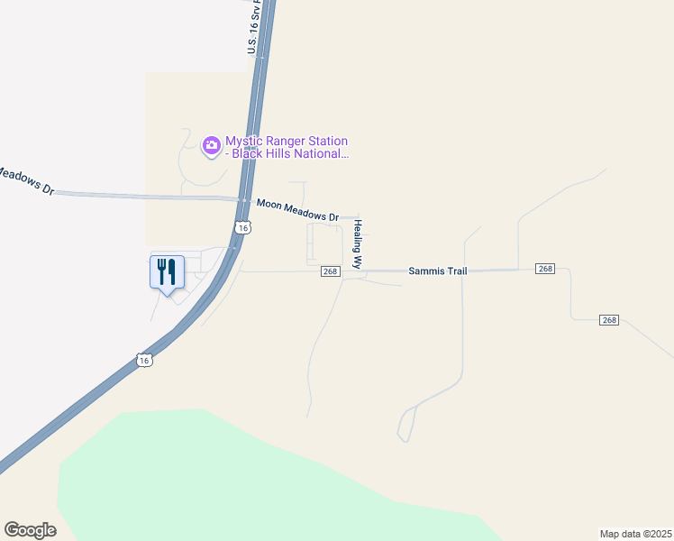 map of restaurants, bars, coffee shops, grocery stores, and more near 1814 Sammis Trail in Rapid City