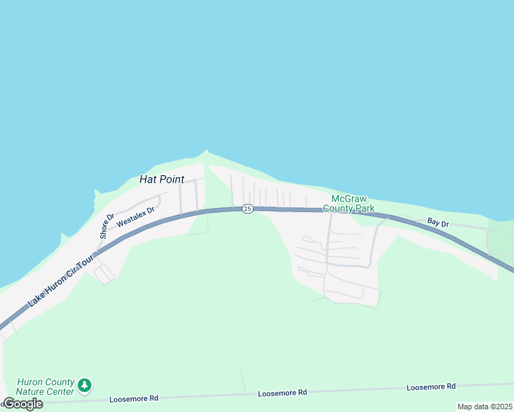 map of restaurants, bars, coffee shops, grocery stores, and more near 3114 Port Austin Road in Port Austin