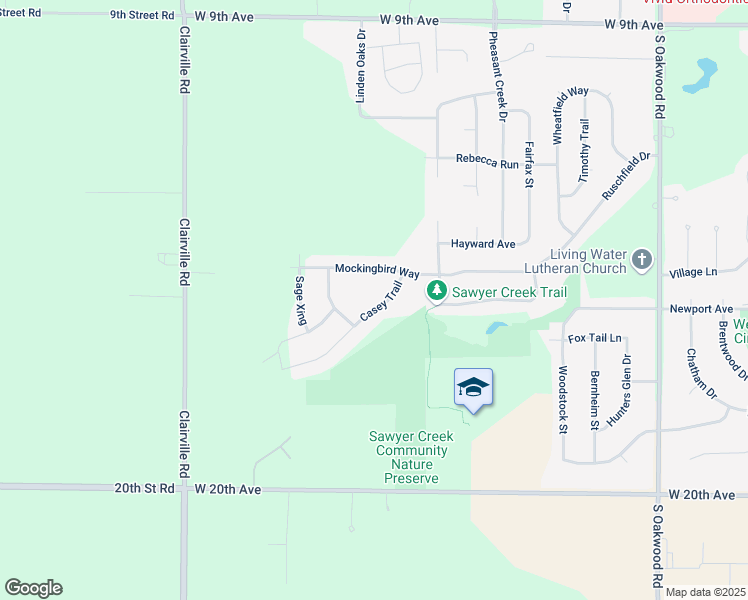 map of restaurants, bars, coffee shops, grocery stores, and more near 3290 Casey Trail in Oshkosh