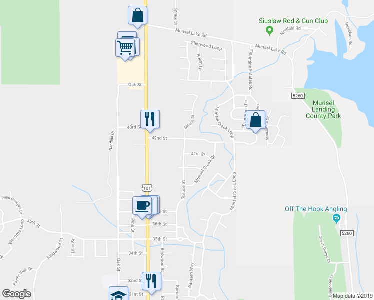map of restaurants, bars, coffee shops, grocery stores, and more near 2021 41st Street in Florence