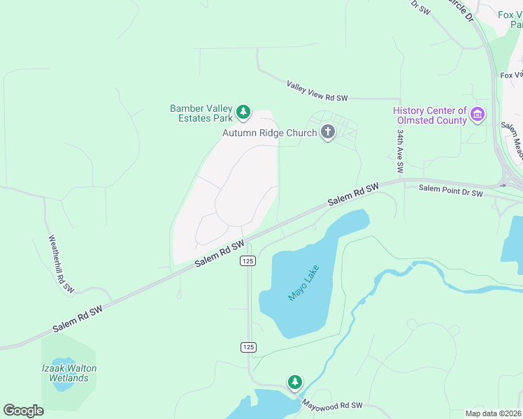 map of restaurants, bars, coffee shops, grocery stores, and more near 4057 Autumn Lake Court Southwest in Rochester