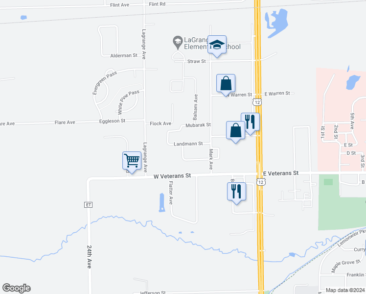 map of restaurants, bars, coffee shops, grocery stores, and more near 607 Landmann Street in Tomah