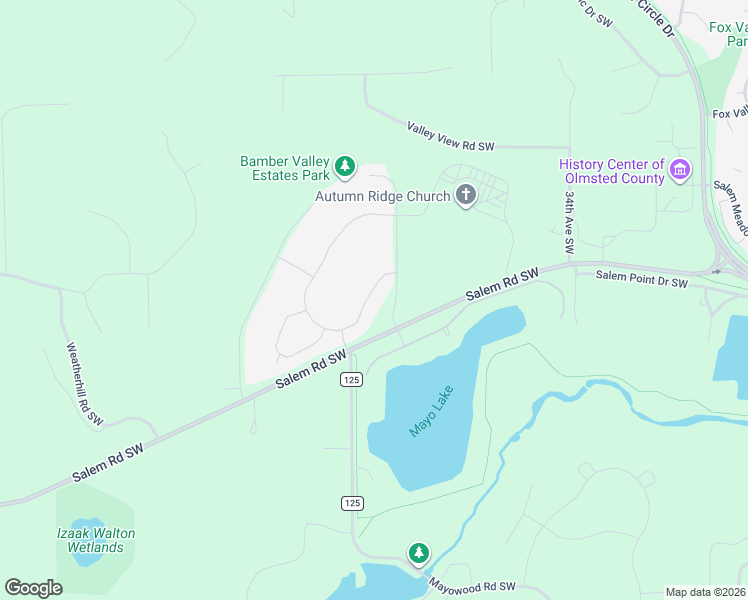 map of restaurants, bars, coffee shops, grocery stores, and more near 4057 Autumn Lake Court Southwest in Rochester