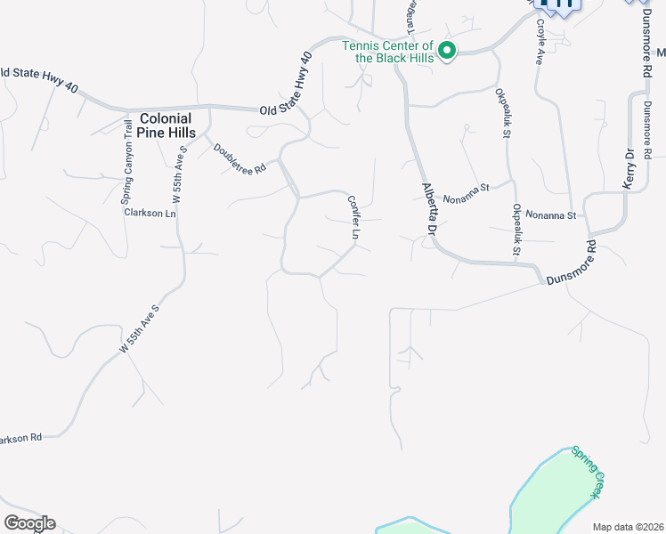 map of restaurants, bars, coffee shops, grocery stores, and more near 5200 Scrub Oak Circle in Rapid City