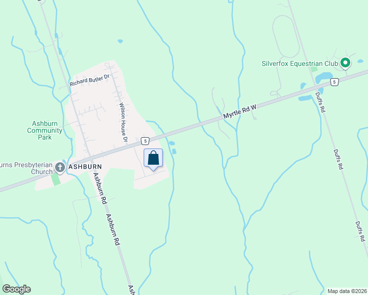 map of restaurants, bars, coffee shops, grocery stores, and more near 525 Myrtle Road West in Whitby