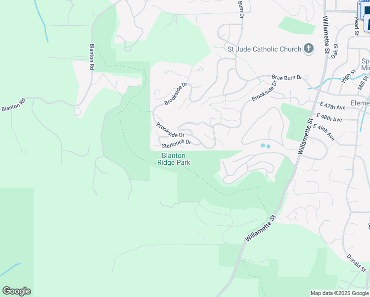 map of restaurants, bars, coffee shops, grocery stores, and more near 628 Startouch Drive in Eugene