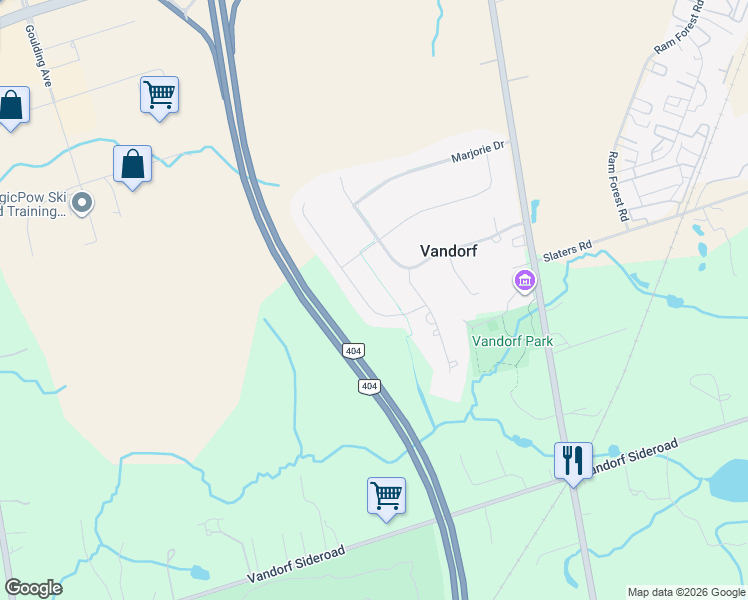 map of restaurants, bars, coffee shops, grocery stores, and more near 9 Lady Diana Court in Gormley