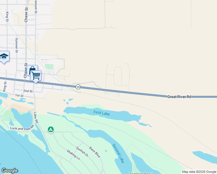map of restaurants, bars, coffee shops, grocery stores, and more near 11363 Emmons Street in Trempealeau
