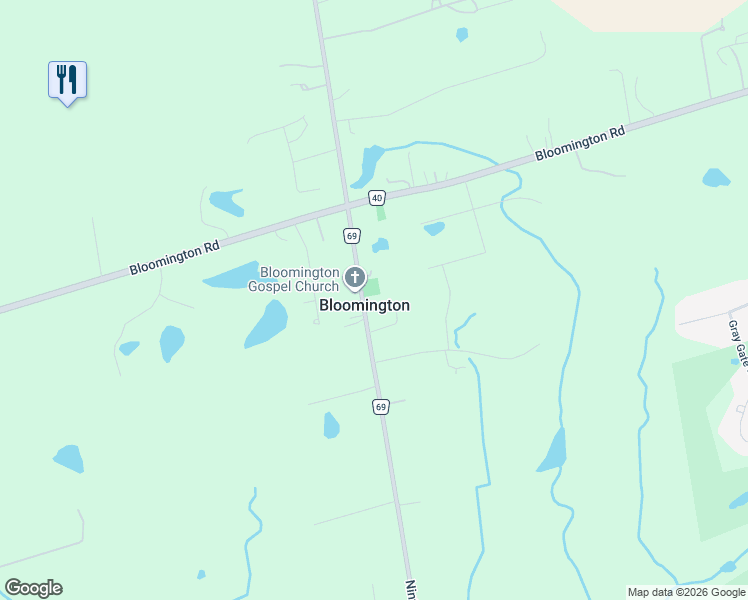 map of restaurants, bars, coffee shops, grocery stores, and more near 13645 Ninth Line in Whitchurch-Stouffville