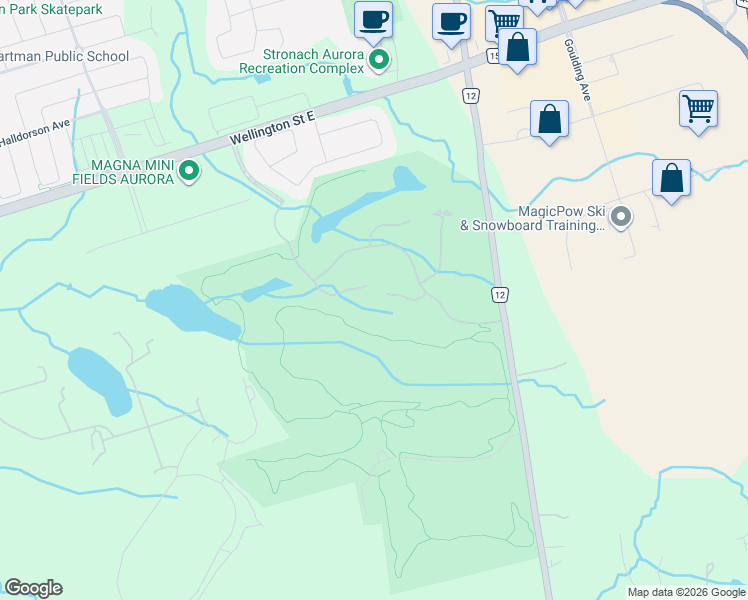 map of restaurants, bars, coffee shops, grocery stores, and more near 19 Awesome Again Lane in Aurora