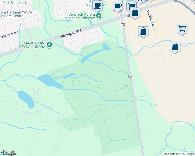 map of restaurants, bars, coffee shops, grocery stores, and more near 19 Awesome Again Lane in Aurora