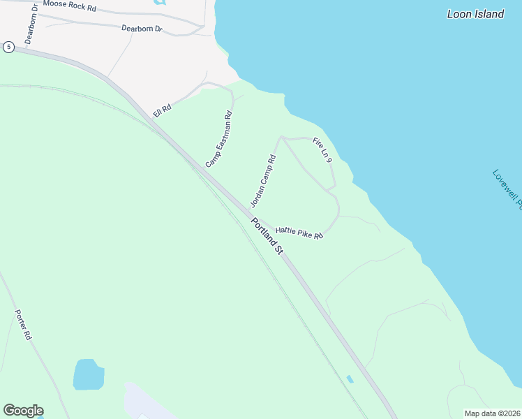 map of restaurants, bars, coffee shops, grocery stores, and more near 12 Jordan Camp Road in Fryeburg