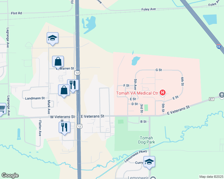 map of restaurants, bars, coffee shops, grocery stores, and more near 1158 Grandview Avenue in Tomah